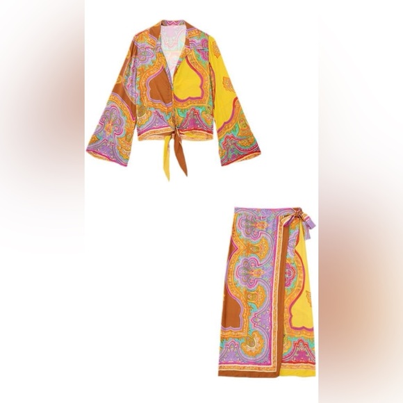 Zara Multicolor Patterned skirt - Picture 10 of 16